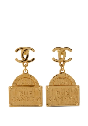 CHANEL Pre-Owned CC Rue Cambon drop earrings - Gold