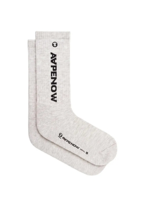 AAPE BY *A BATHING APE® logo-print ribbed-knit socks - Grey