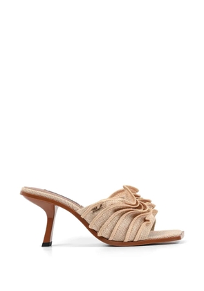 Karl Lagerfeld Karmel ruffled squared-toe heeled sandals - Neutrals