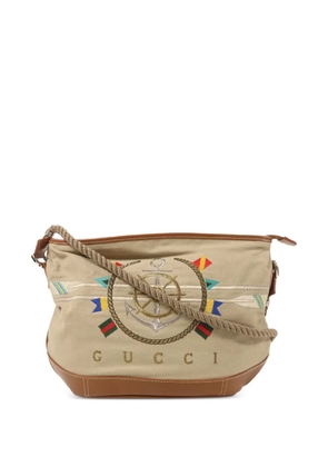 Gucci Pre-Owned embroidered GG shoulder bag - Neutrals