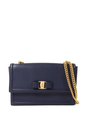 Ferragamo Pre-Owned Vara bow chain shoulder bag - Blue
