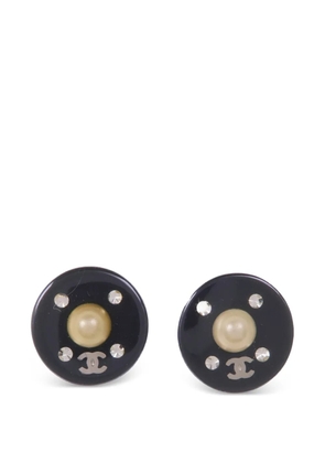 CHANEL Pre-Owned CC crystal-embellished earrings - Black