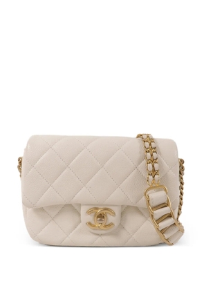 CHANEL Pre-Owned CC turn-lock mini shoulder bag - Neutrals