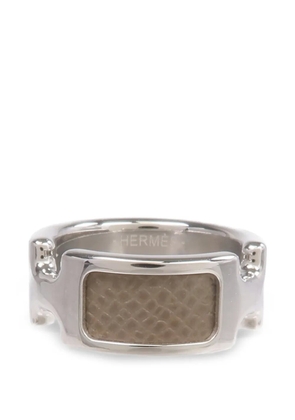 Hermès Pre-Owned Olympe leather ring - Silver