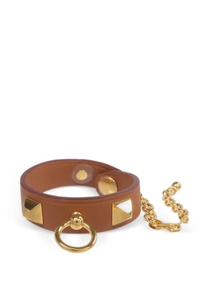 Hermès Pre-Owned Rivale leather glove clip - Brown