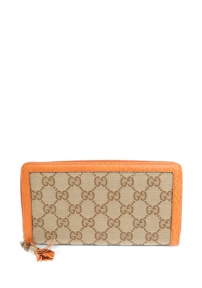 Gucci Pre-Owned GG canvas Bamboo zip-around wallet - Orange