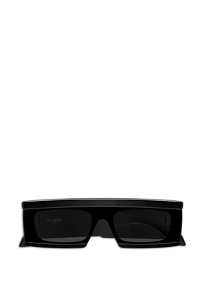 azzedine alaïa rectangle-frame sunglasses - Black