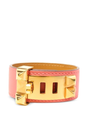 Hermès Pre-Owned Collier De Chien leather bangle - Gold