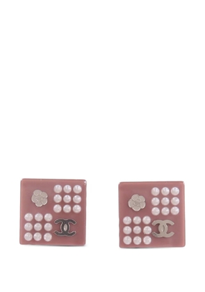 CHANEL Pre-Owned CC Camellia earrings - Pink