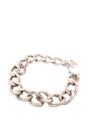 CHANEL Pre-Owned CC curb-chain choker necklace - Silver