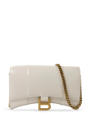 Balenciaga Pre-Owned Hourglass B logo shoulder bag - White