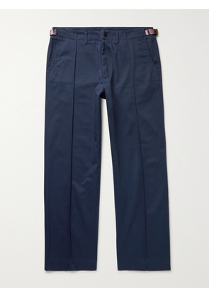 NICHOLAS DALEY - Pleated Cotton-Blend Twill Trousers - Men - Blue - UK/US 28