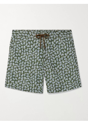 THORSUN - Charvet Mid-Length Paisley-Print Swim Shorts - Men - Green - 28