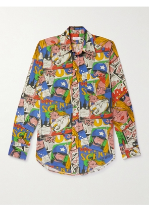 ERL - Cutaway-Collar Printed Cotton Shirt - Men - Multi - S