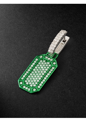 EÉRA - White Gold, Diamond and Enamel Single Earring - Men - Green