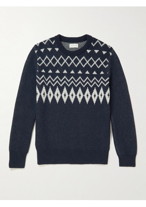 Oliver Spencer - Blenheim Slim-Fit Fair Isle Wool Sweater - Men - Blue - S