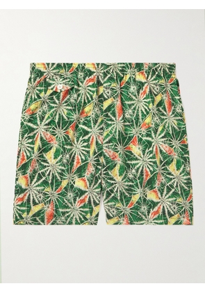Beams Plus - Straight-Leg Printed Shell Swim Shorts - Men - Green - S