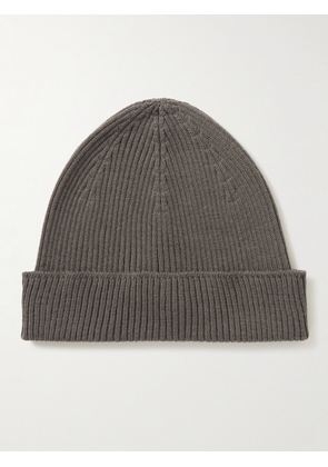RICK OWENS KIDS - Ribbed Wool Beanie - Men - Gray - 4