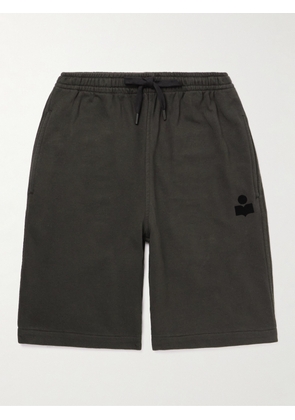 MARANT - Straight-Leg Cotton-Blend Jersey Drawstring Shorts - Men - Black - S