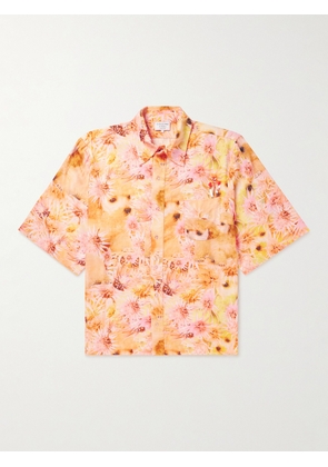 COLLINA STRADA - Sequin-Embellished Printed Rose Sylk Shirt - Men - Yellow - S
