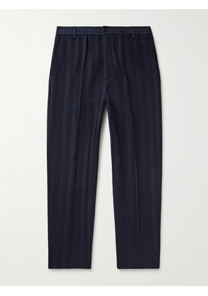 Missoni - Raschel Tapered Cotton-Blend Jacquard Trousers - Men - Blue - IT 46