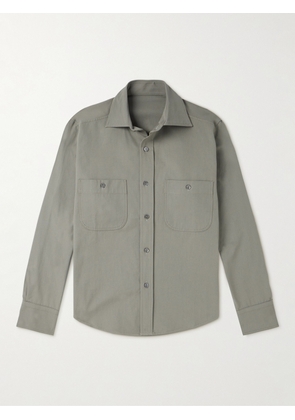 Stòffa - Cotton-Canvas Shirt - Men - Green - IT 46