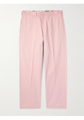 SAINT MXXXXXX - Straight-Leg Cotton-Twill Trousers - Men - Pink - S