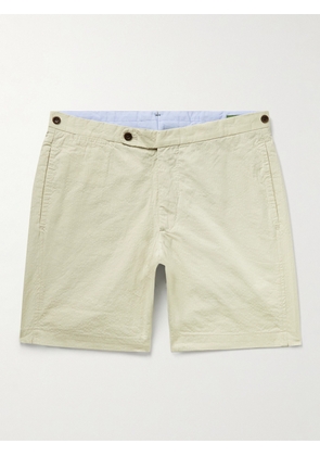 Sid Mashburn - Slim-Fit Cotton-Seersucker Shorts - Men - Gray - UK/US 30