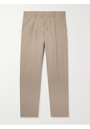 NN07 - Bill 1080 Tapered Pleated Organic Cotton-Blend Trousers - Men - Neutrals - 28W 32L