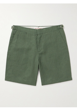 Orlebar Brown - Norwich Straight-Leg Linen Shorts - Men - Green - UK/US 28