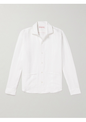 Orlebar Brown - Barkley Striped Cotton-Jacquard Shirt - Men - White - S