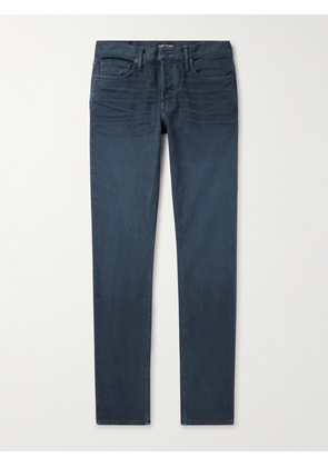 TOM FORD - Beford Slim-Fit Cotton-Blend Corduroy Trousers - Men - Blue - UK/US 30