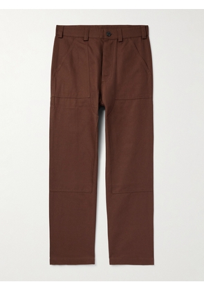 MILES LEON - Garden Straight-Leg Cotton-Canvas Trousers - Men - Brown - UK/US 30