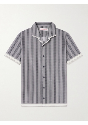 Orlebar Brown - Hibbert Rills Camp-Collar Printed Cotton Shirt - Men - Blue - S