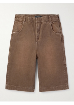 ENTIRE STUDIOS - D-Shorts Straight-Leg Distressed Selvedge Denim Shorts - Men - Brown - S