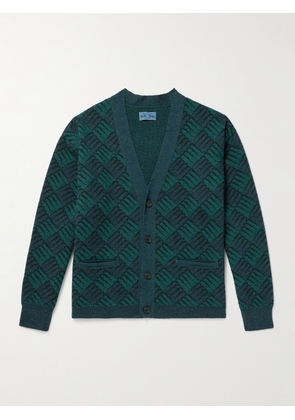 Blue Blue Japan - Wind and Wave Jacquard-Knit Cardigan - Men - Blue - S