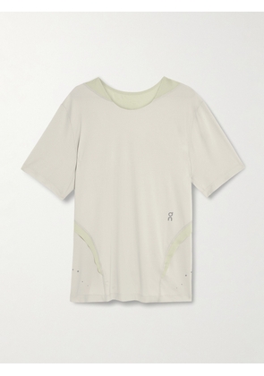 On - POST ARCHIVE FACTION Printed Stretch-Jersey and Mesh T-Shirt - Men - Neutrals - S