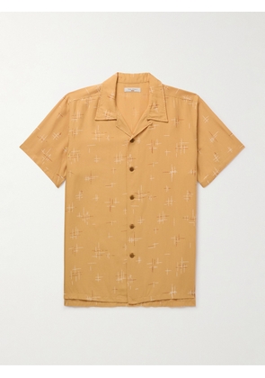 Nudie Jeans - Arvid Convertible-Collar Printed Lyocell Shirt - Men - Orange - XS