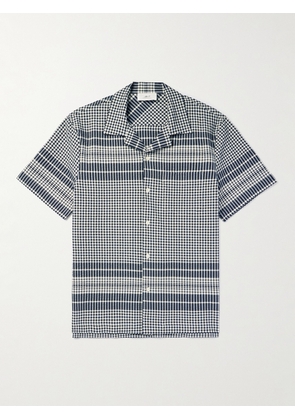 Mr P. - Gingham Cotton-Seersucker Shirt - Men - Blue - XS