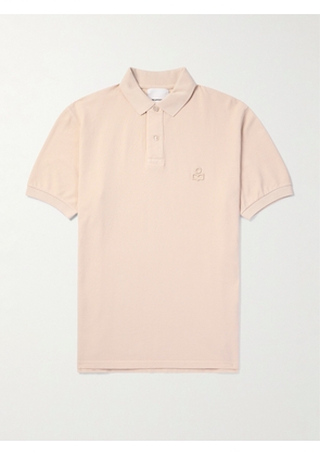 MARANT - Afko Logo-Embroidered Cotton-Piqué Polo Shirt - Men - Neutrals - XS