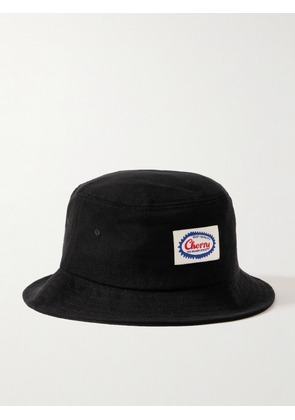 Cherry Los Angeles - Logo-Appliquéd Cotton-Twill Bucket Hat - Men - Black - S/M