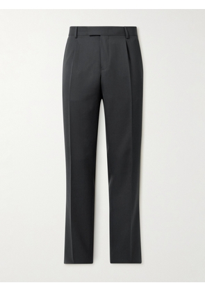 Mr P. - Straight-Leg Pleated Twill Suit Trousers - Men - Gray - 28