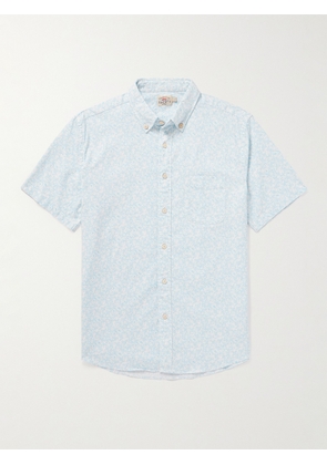 FAHERTY - Breeze Button-Down Collar Printed Hemp-Blend Shirt - Men - Blue - S