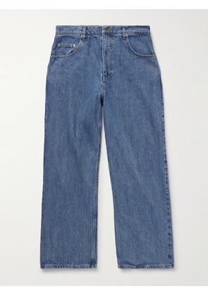 SMALL TALK - Straight-Leg Striped Jeans - Men - Blue - S