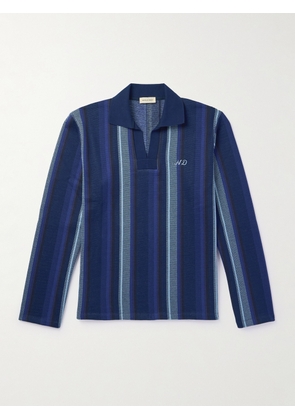 NICHOLAS DALEY - Striped Cotton Polo Shirt - Men - Blue - S