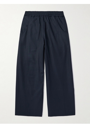 NICHOLAS DALEY - Wide-Leg Cotton-Blend Shell Trousers - Men - Blue - UK/US 28