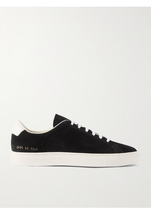 Common Projects - Retro Leather-Trimmed Suede Sneakers - Men - Black - EU 40