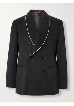 Brunello Cucinelli - Double-Breasted Shawl-Lapel Silk-Twill Tuxedo Jacket - Men - Black - IT 46