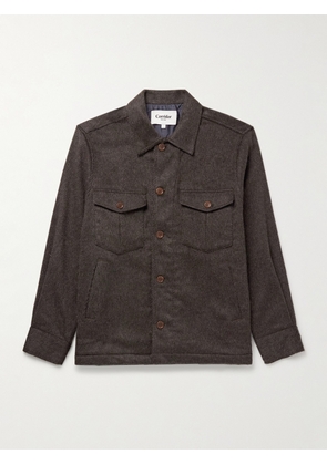 Corridor - Brushed Wool-Blend Overshirt - Men - Brown - S