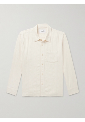 Corridor - Embroidered Cotton-Blend Shirt - Men - Neutrals - S